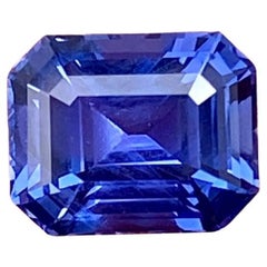 Blue Sapphire 2.09 Ct Emerald Cut Unheated Ceylon, Loose Gemstone