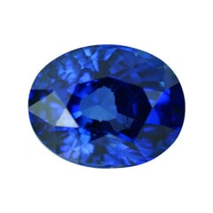 Blue Sapphire 3.07 Ct Oval Natural Heated GIA Certified, Loose Gemstone
