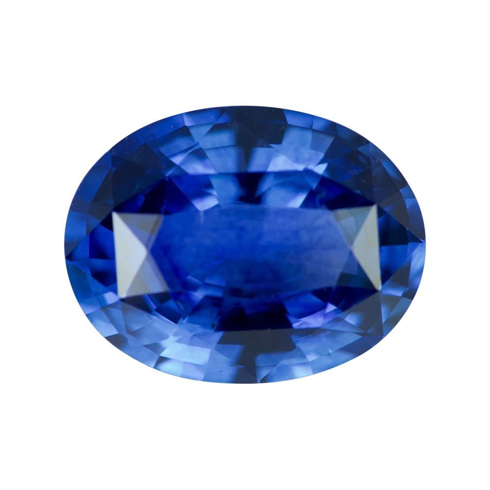 Modern Blue Sapphire 5.02 ct Oval Natural Heated GIA Certified, Loose Gemstone For Sale