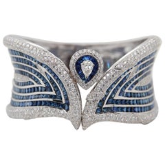 Bracciale con zaffiro blu e diamanti