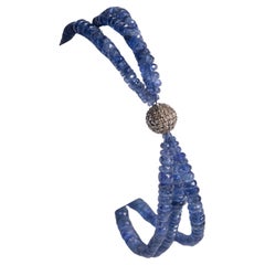 Bracelet perlé en saphir bleu et diamant de Deborah Lockhart Phillips