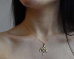 Blue Sapphire and Diamond Chandelier Necklace by Franny E