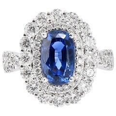 Laviere Blue Sapphire and Diamond Cocktail Ring