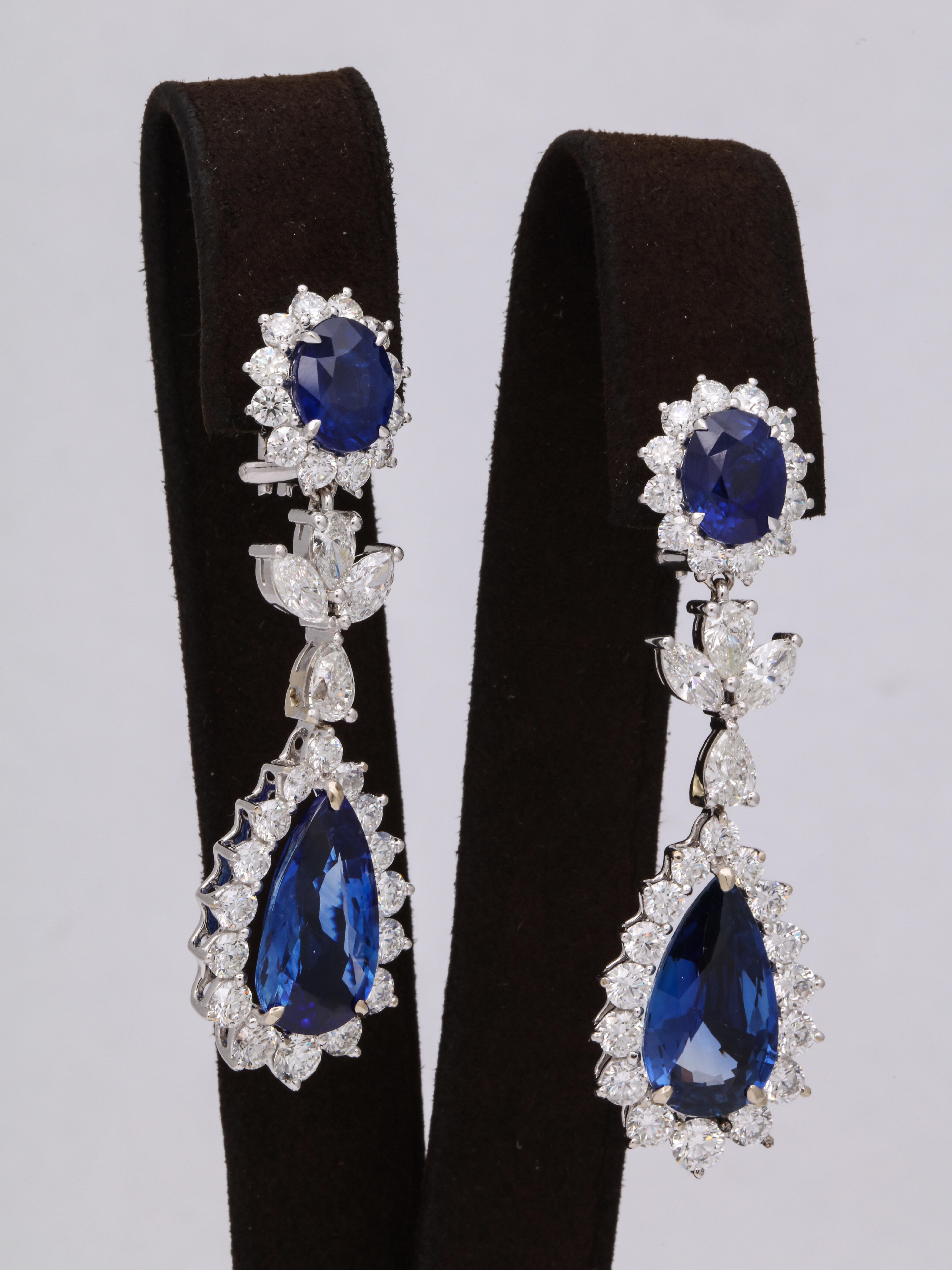 faux sapphire drop earrings