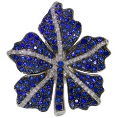 Chatila Blue Sapphire and Diamond Earrings