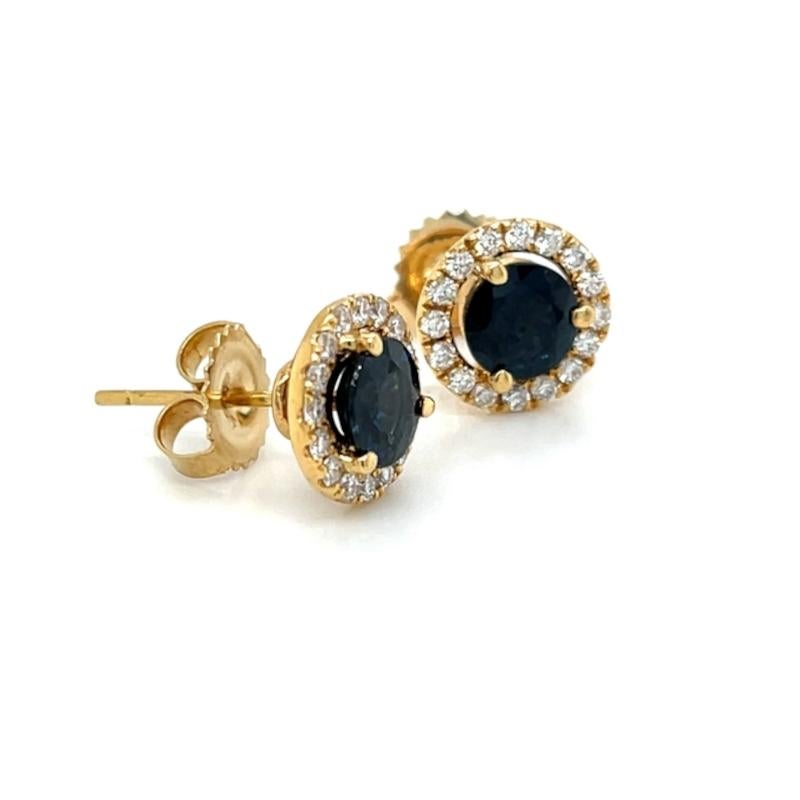 round sapphire earrings