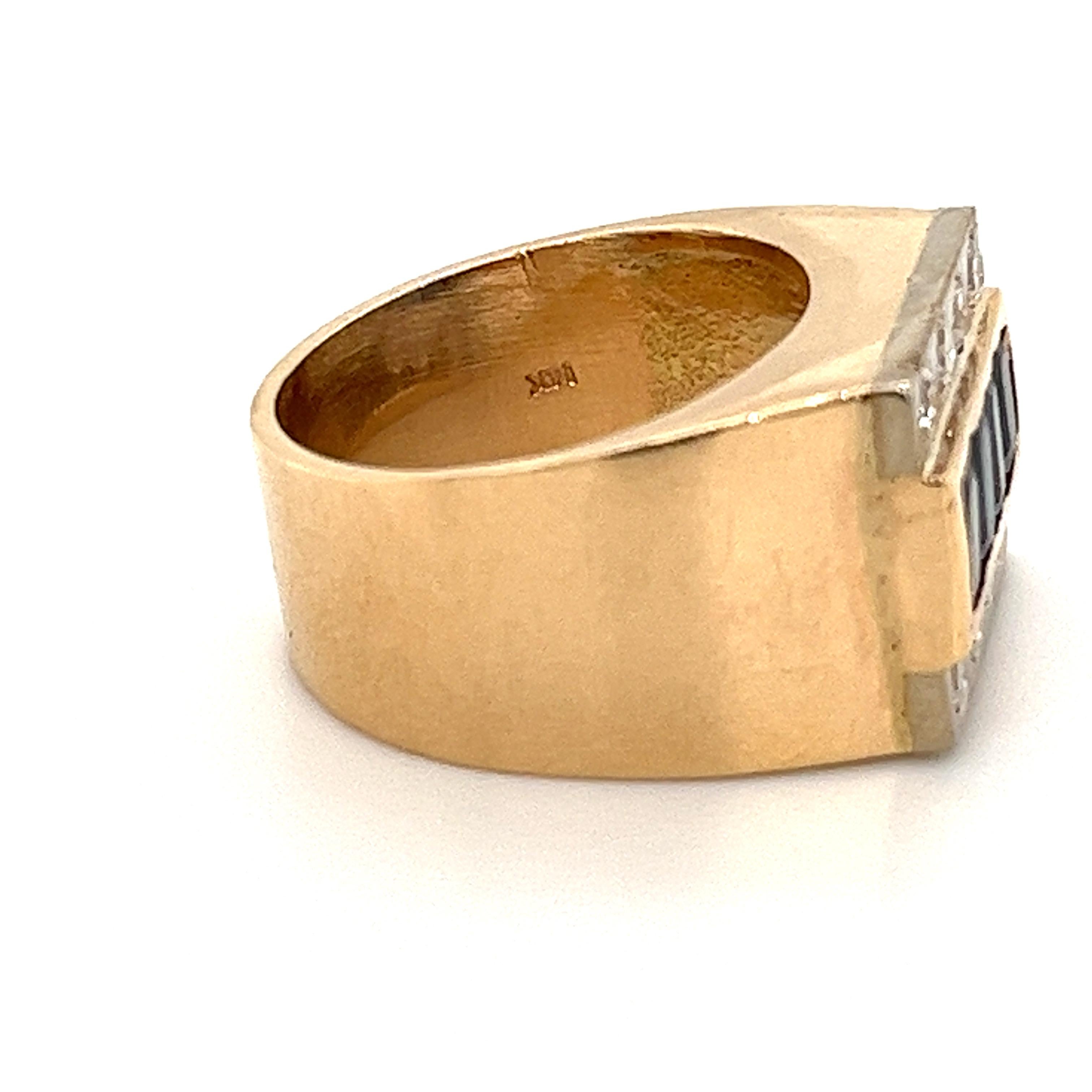 sapphire mens ring gold