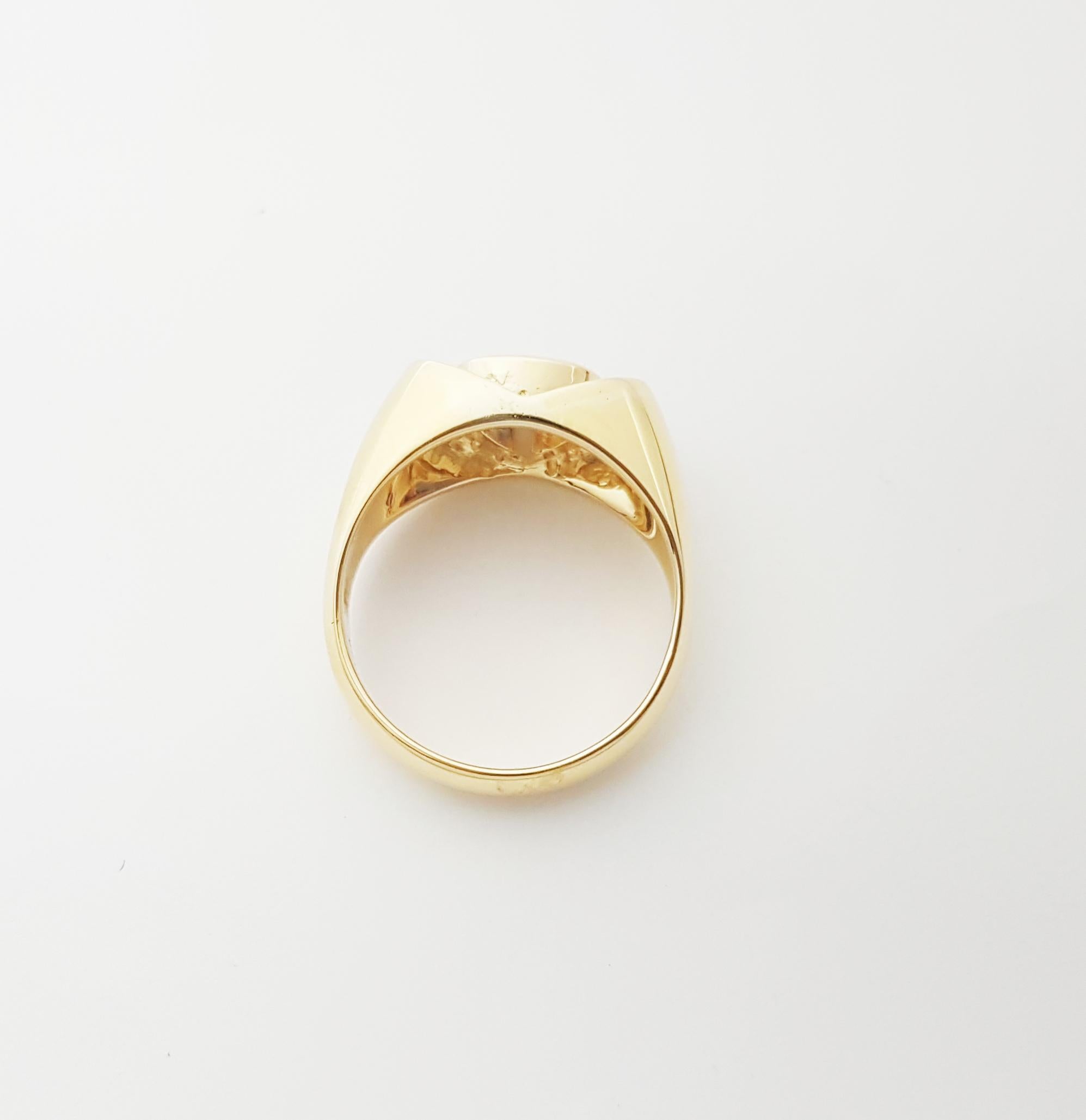 Ring mit blauem Saphir und Diamant in 18 Karat Goldfassungen gefasst im Angebot 9