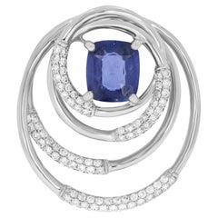 Blue Sapphire and Diamond set Pendant