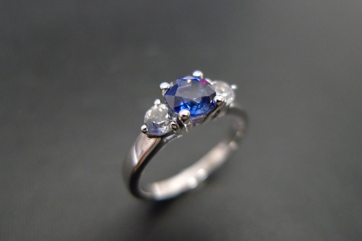 custom white sapphire engagement rings