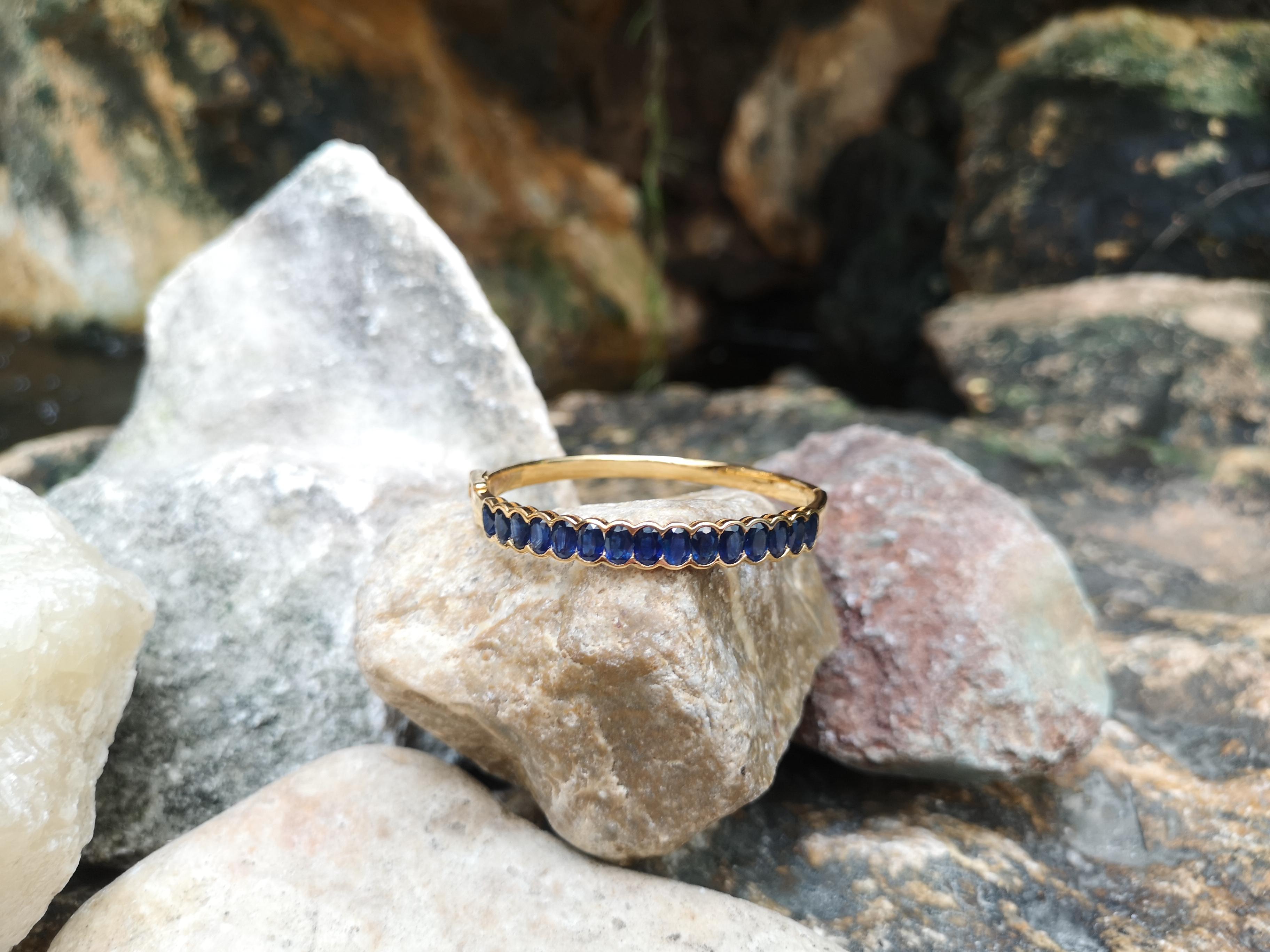 blue sapphire gold bangles