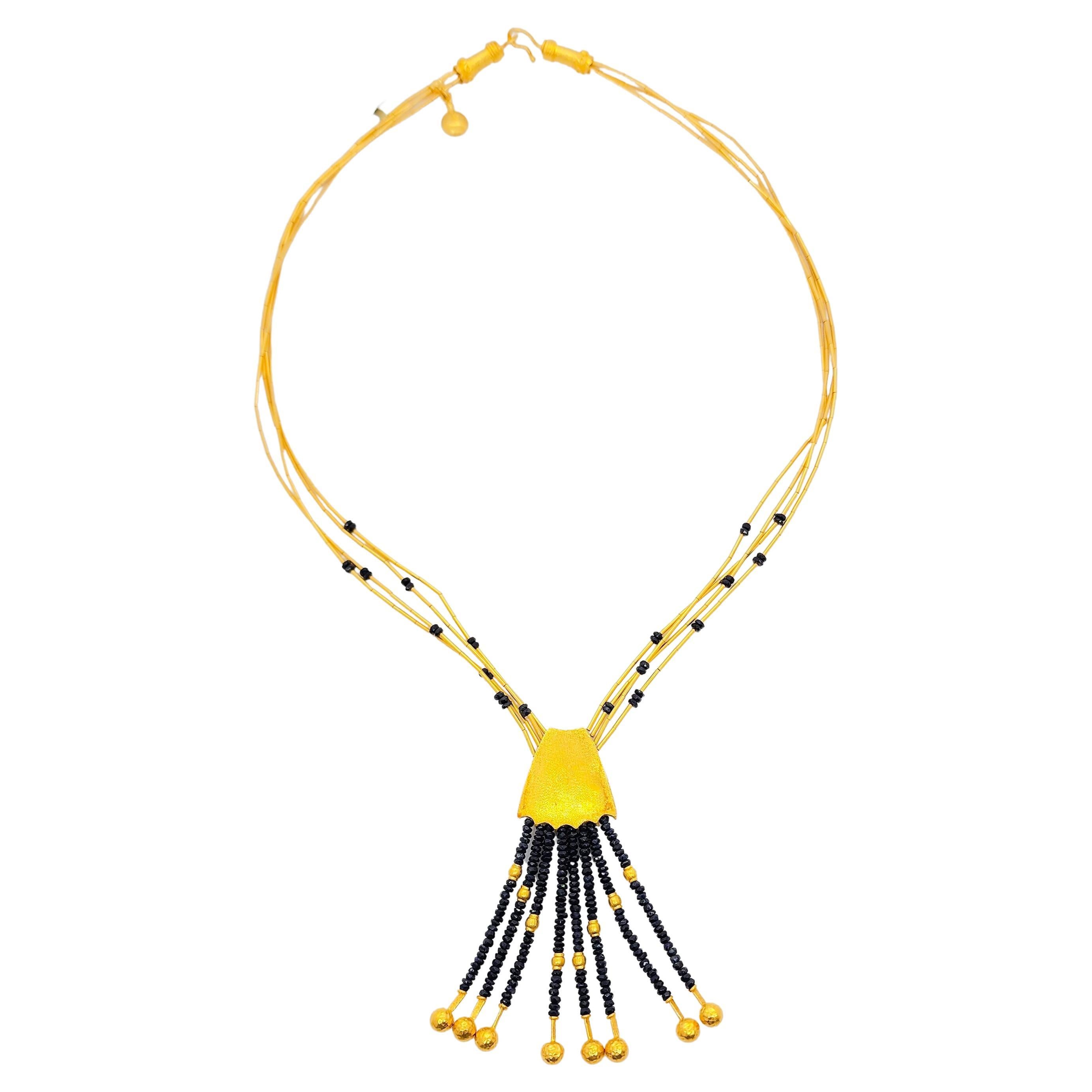 Vintage Crystal Beaded Necklace and Earring Set