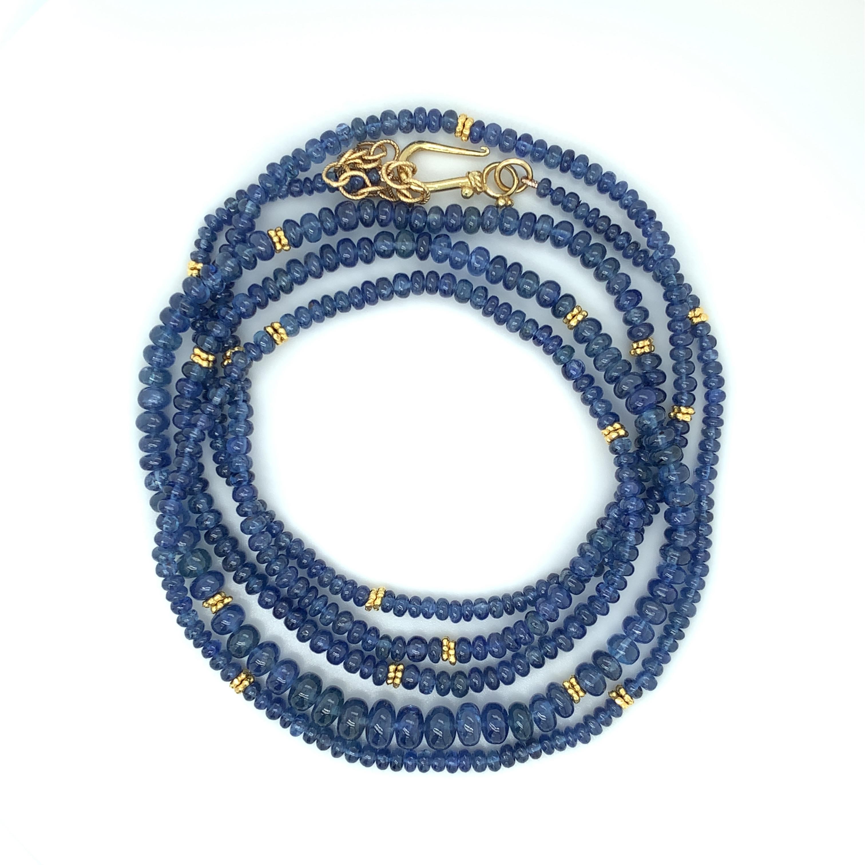 sapphire beaded necklace