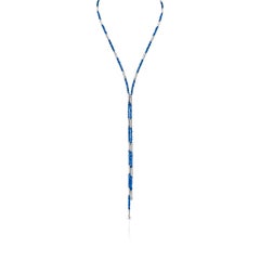 Tresor Collection 30ct Blue Sapphire Bead Necklace in Platinum, 2023
