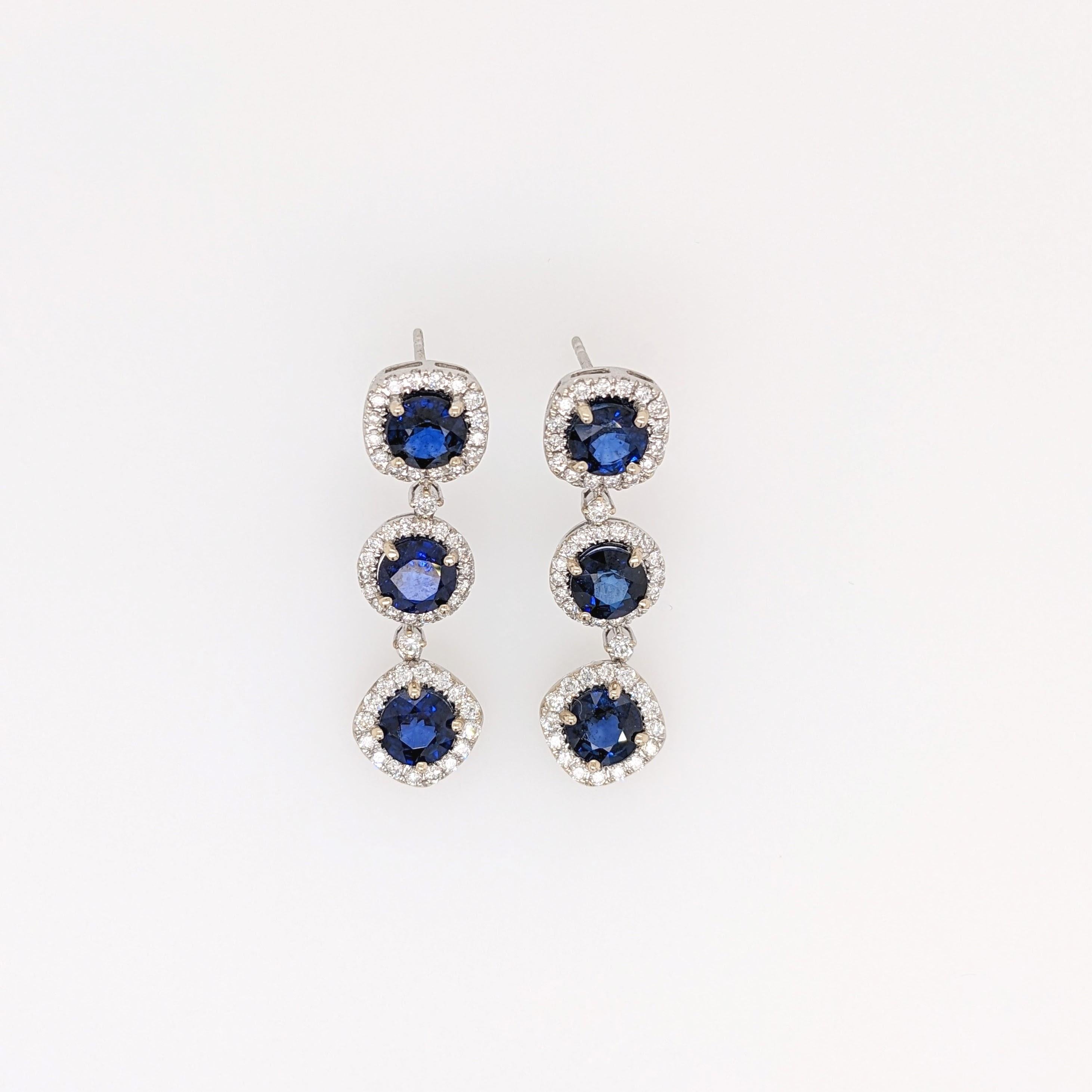 Item Type: Earring
Type: Sapphire
Treatment: Diffused
Hardness: 9
Shape: Round
Size: 6mm
Weight: 6/5.45cts
Metal: 14k/6.48 grams
Diamonds S/I GH: 105/1.1ts
Sku: AJE125/6298

These studs are made with solid 14k gold and natural earth mined SI G/H