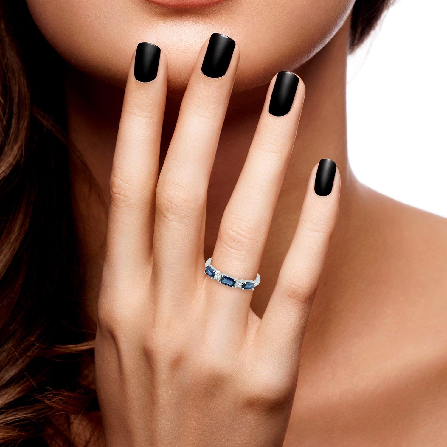 in vendita:  Zaffiro blu con diamante in oro 18 carati 2