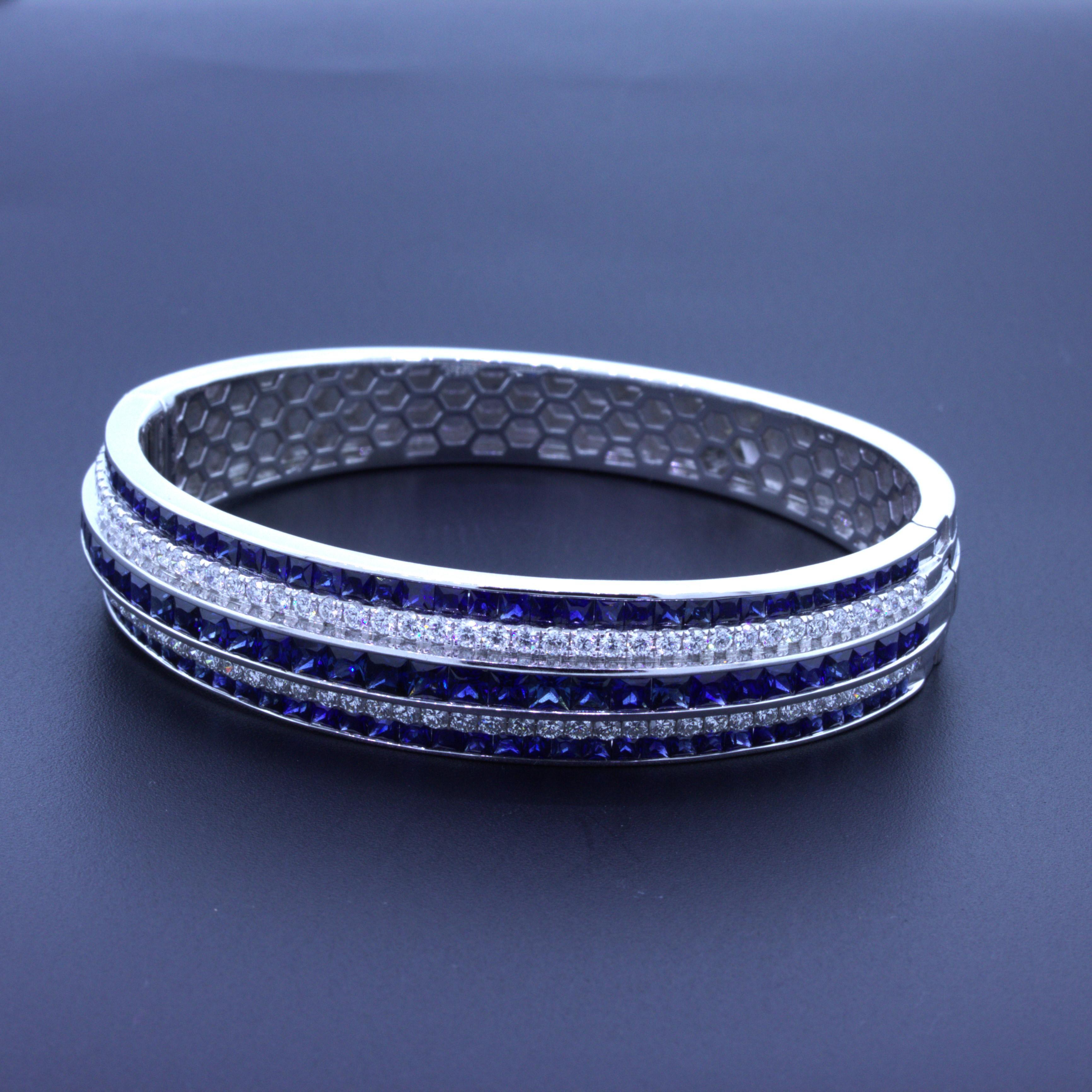 blue diamond bangle bracelet