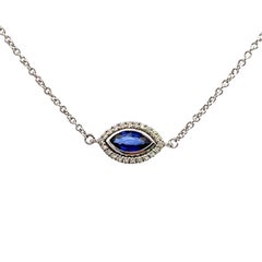 Blue Sapphire & Diamond Bracelet set in 14k