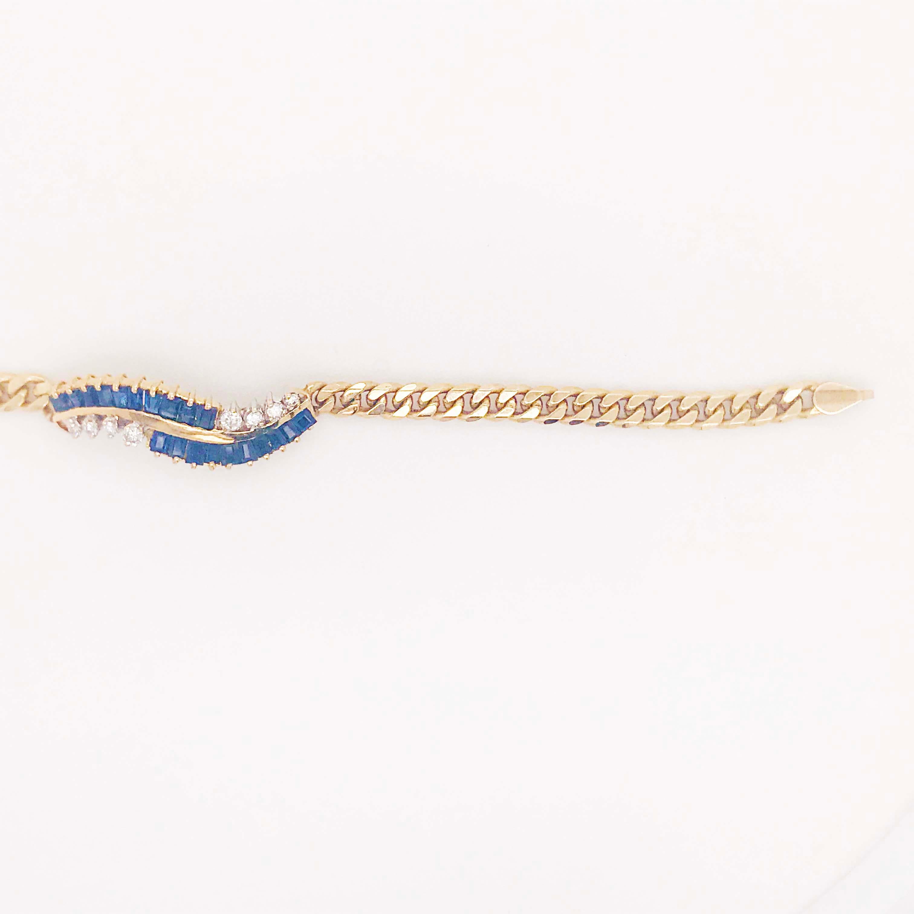 diamond chain link bracelet