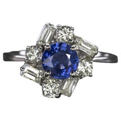 Blue Sapphire Diamond Cocktail Ring