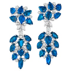 Pendientes Zafiro Azul Diamante