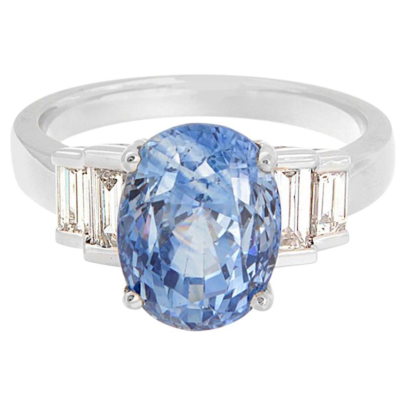 Blue Sapphire Diamond Gold Ring
