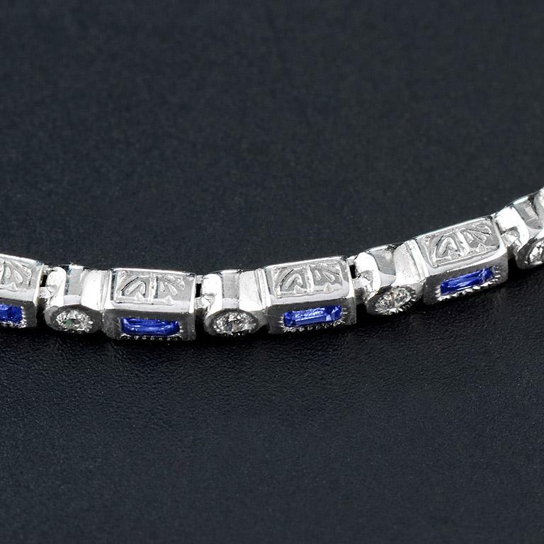 sapphire baguette bracelet