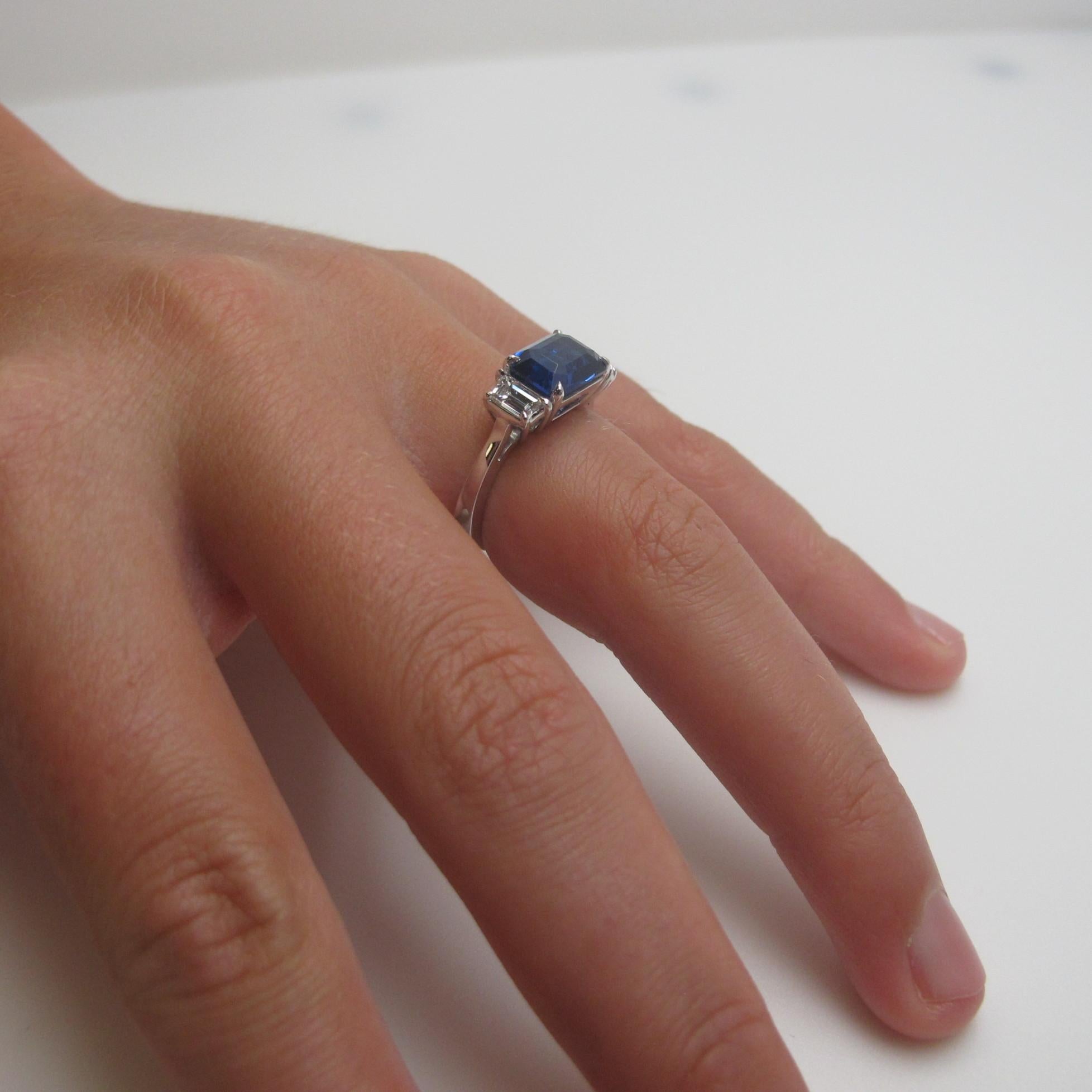 Artisan Blue Sapphire Diamond Ring