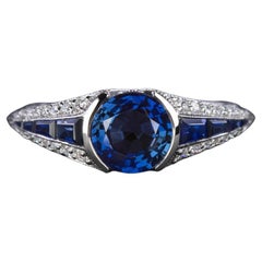 Blue Sapphire Diamond Ring