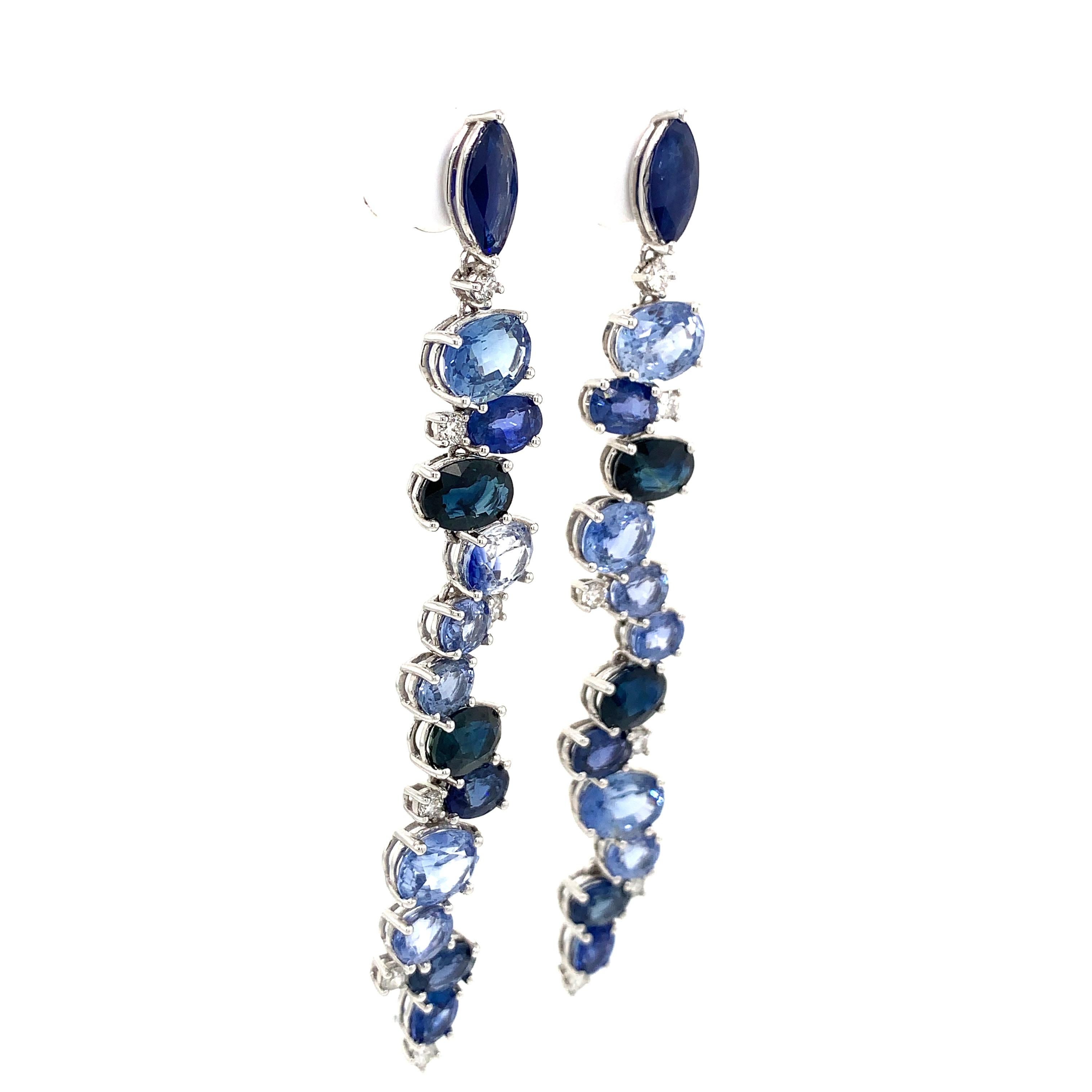 blue dangle earrings