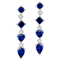 Pendientes de zafiro azul, con 4,71 quilates de zafiros de Ceilán.