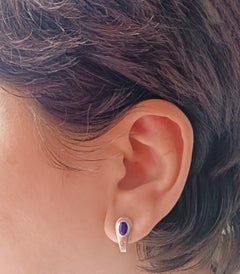 Blue Sapphire Earrings in 14k Gold, Genuine Sapphire Earrings