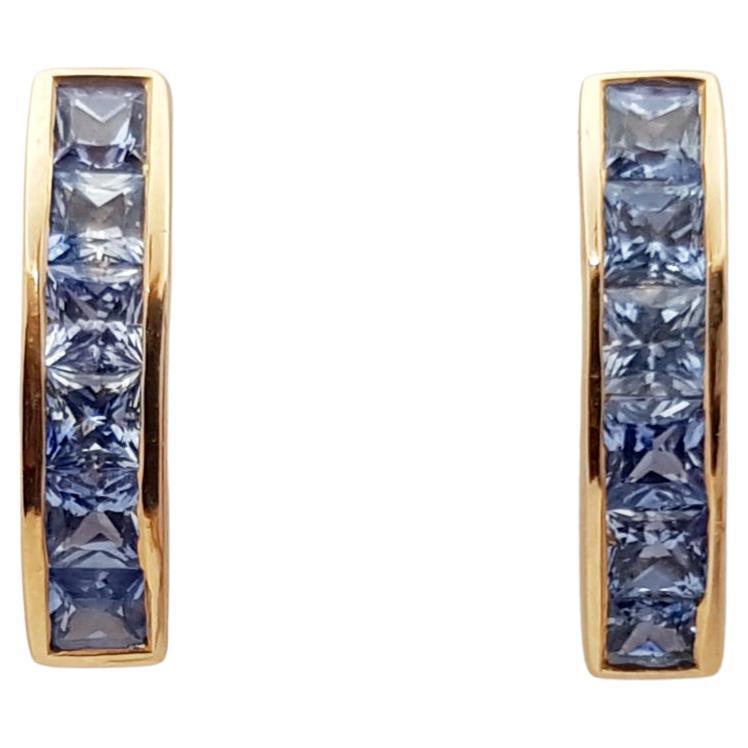 Pink Sapphire with Diamond Earrings Set in 18 Karat Rose Gold Settings ...