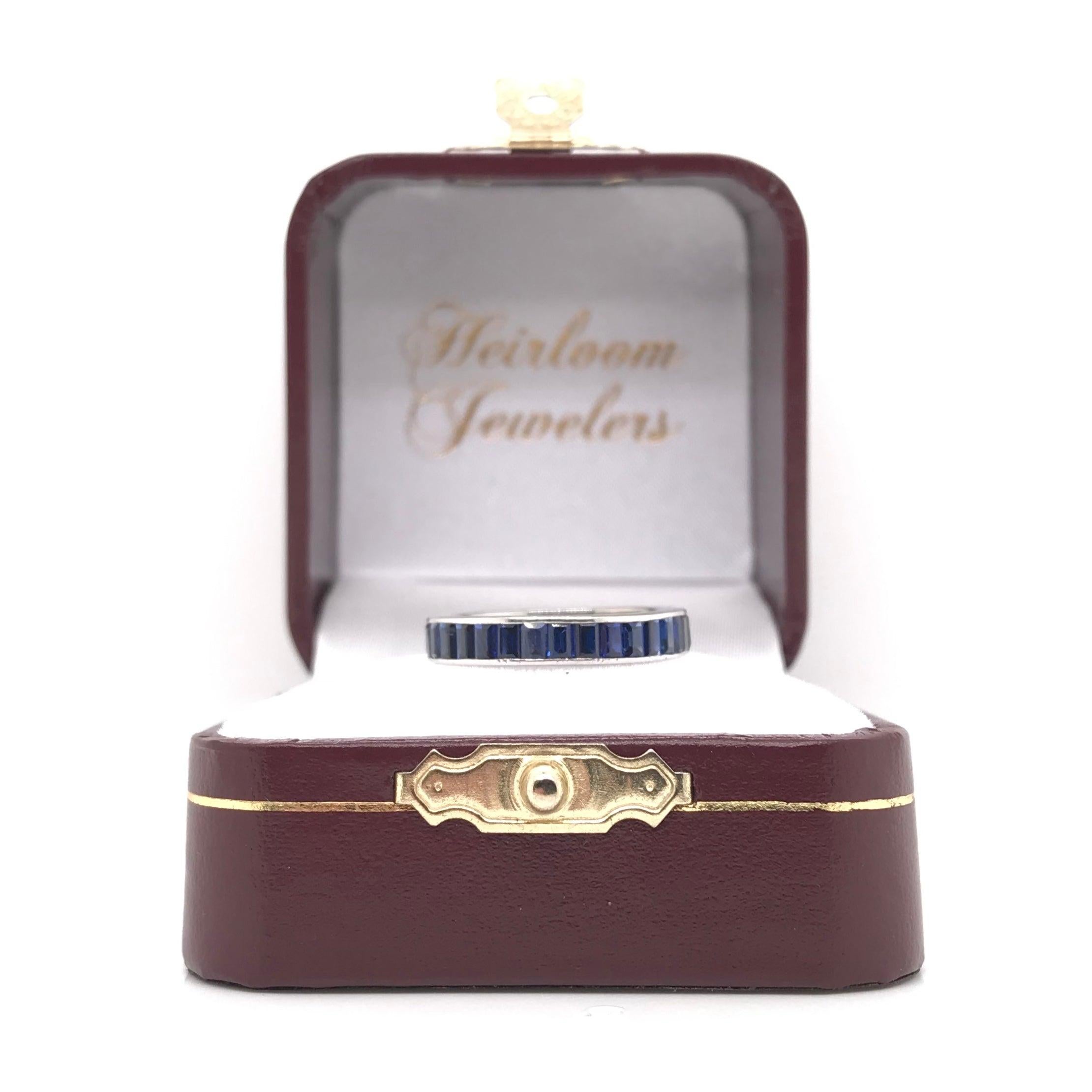 Women's Blue Sapphire Eternity Band For Sale