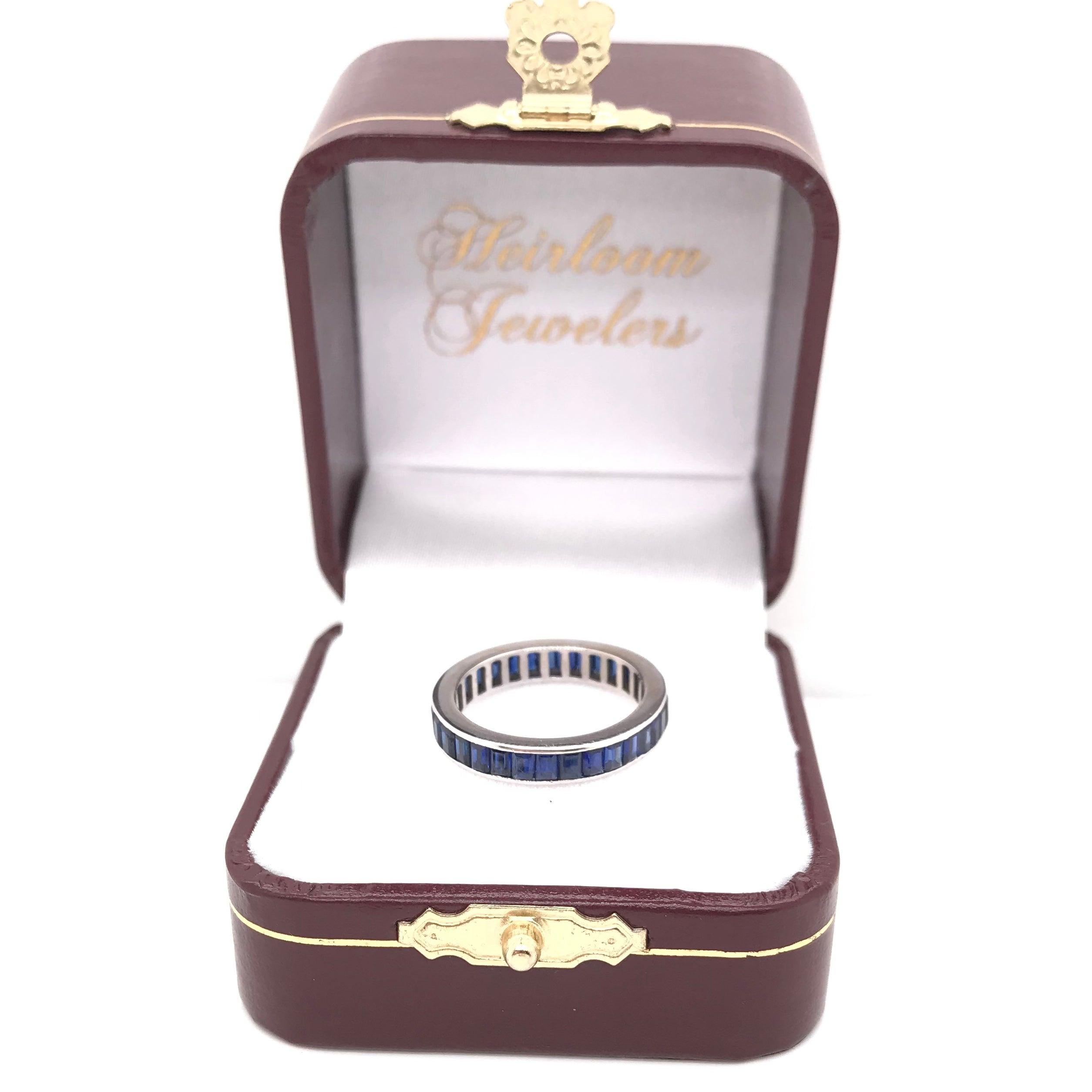 Blue Sapphire Eternity Band For Sale 1