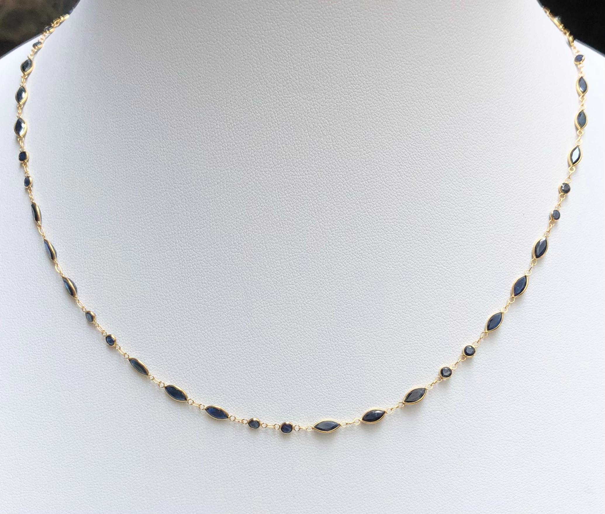blue sapphire gold necklace set