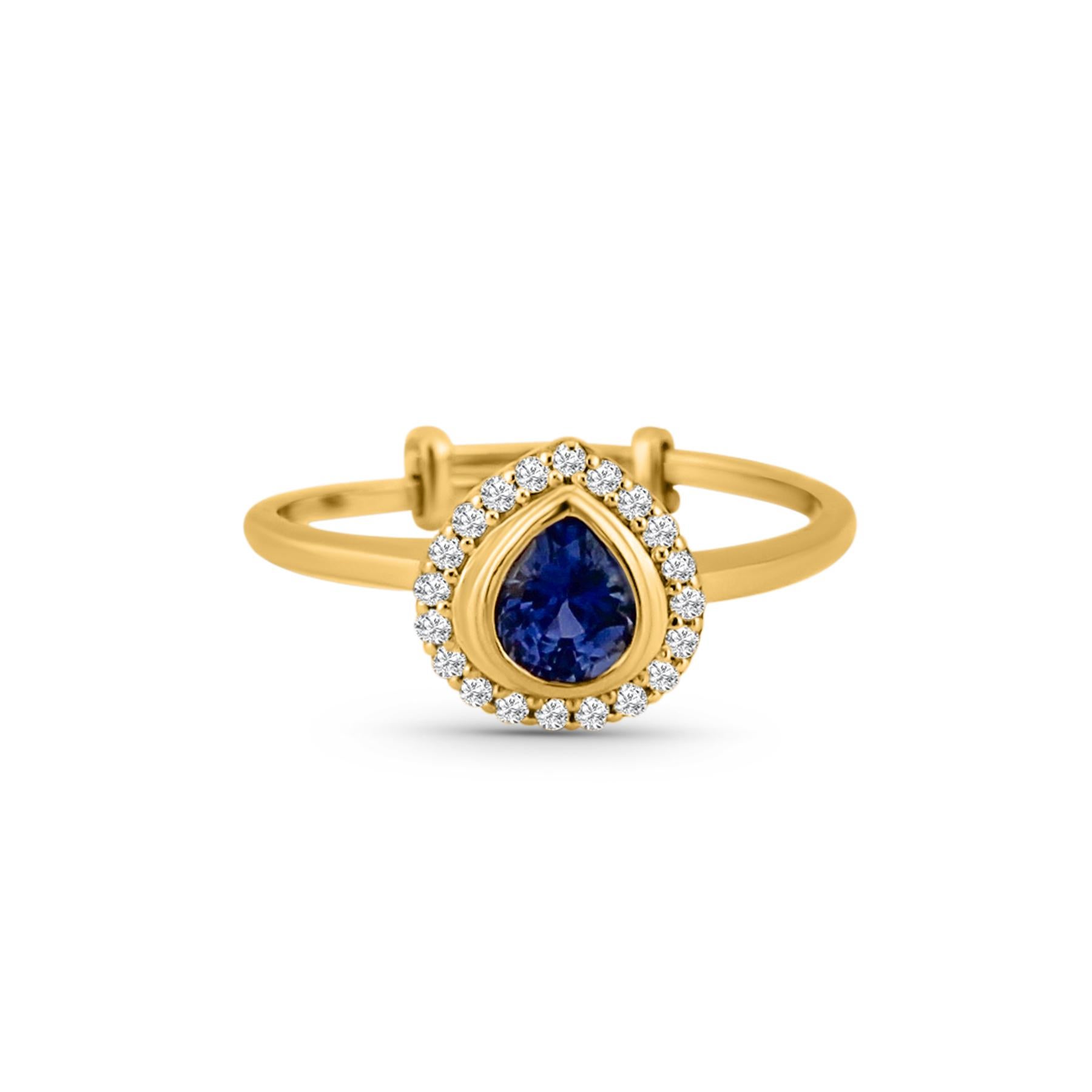 Il bellissimo anello Tresor presenta 0,63 carati di zaffiro blu e 0,10 carati di diamante. Gli anelli sono un'ode alla bellezza lussuosa e classica con pietre scintillanti e tonalità femminili. Il loro design contemporaneo e moderno li rende