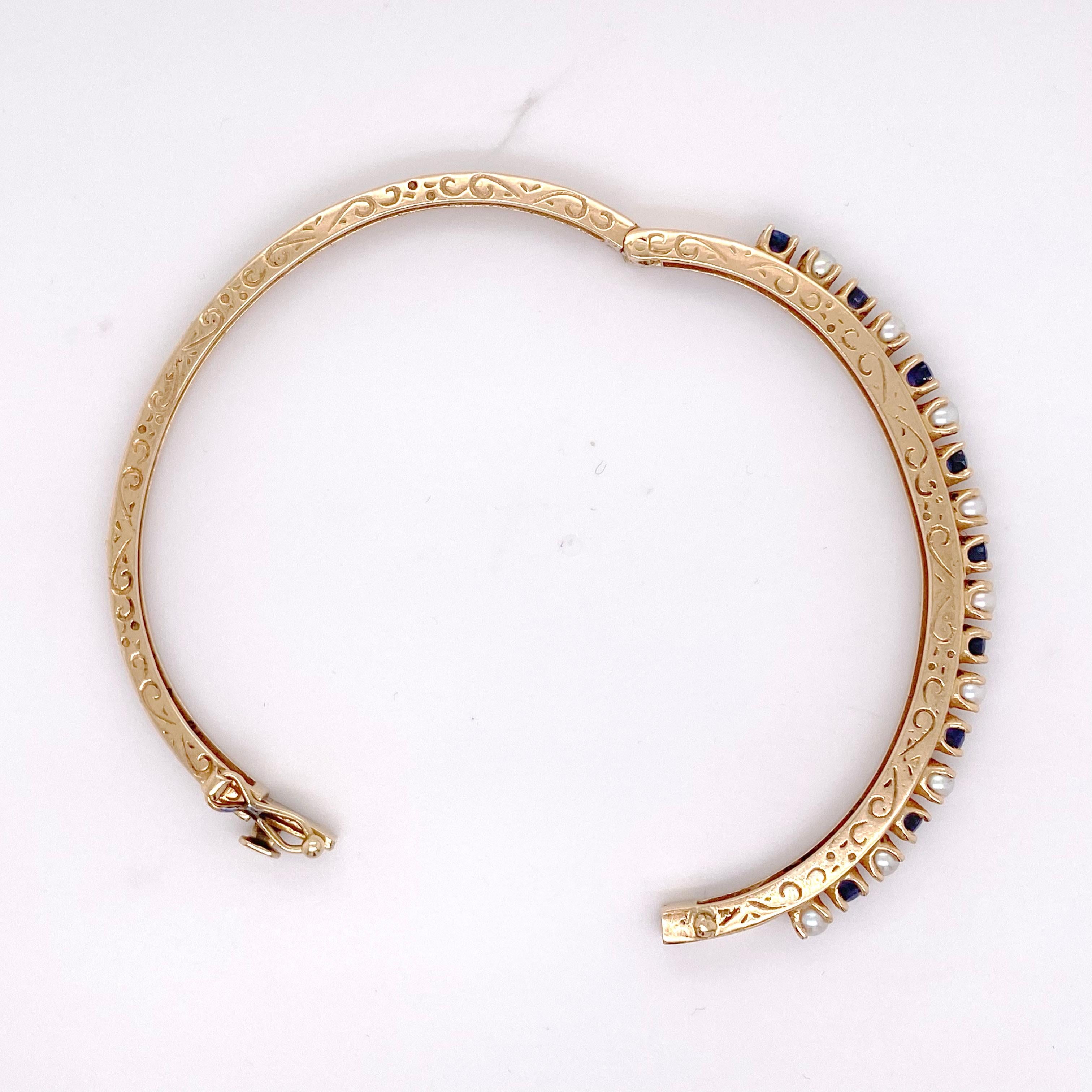 pearl and sapphire bracelet