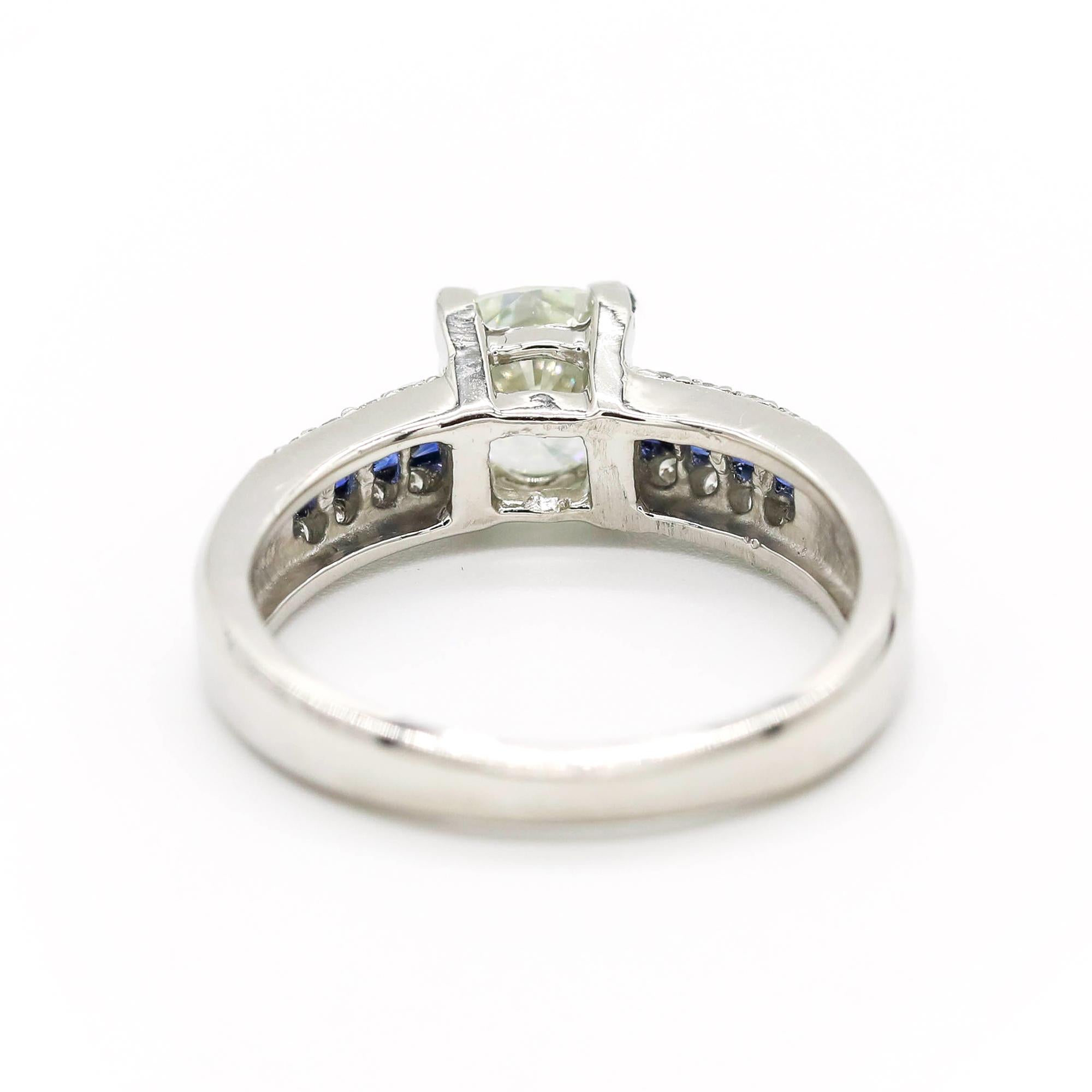 1.7 carat princess cut diamond ring