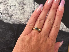 Blue Sapphire Red Ruby Diamond Ring 14k Yellow Gold