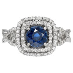 Blue Sapphire Ring 2.06 Carat Round
