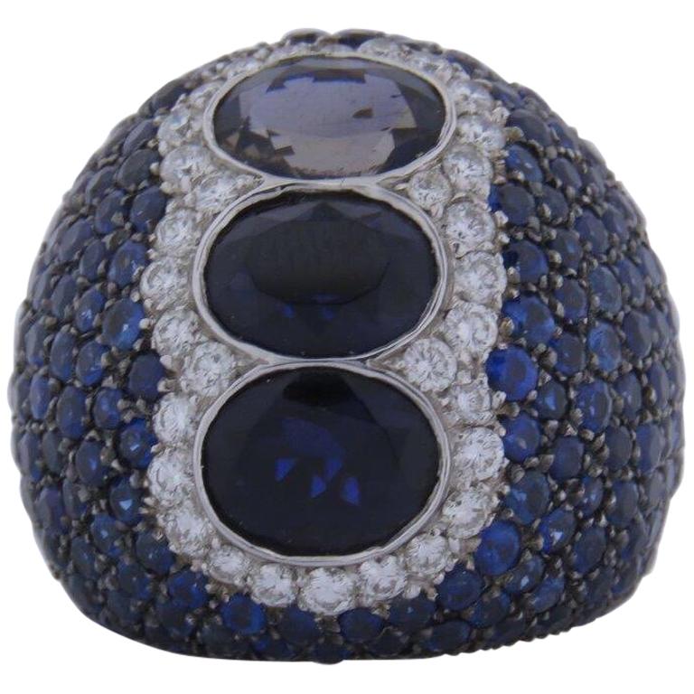 Blue Sapphire Ring 399-10009 For Sale
