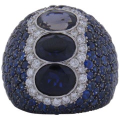 Anello con zaffiro blu 399-10009