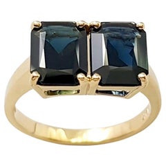 Blue Sapphire Ring set in 14K Gold settings