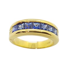 Blue Sapphire Ring Set in 18 Karat Gold Settings