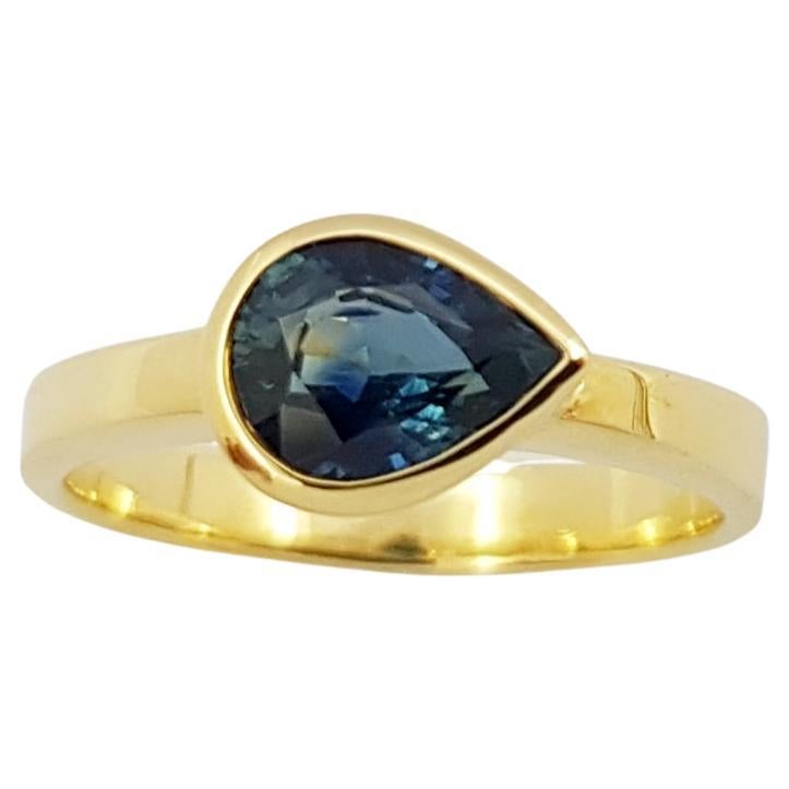 Bague saphir bleu en or 18 carats