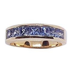 Blue Sapphire Ring Set in 18 Karat Rose Gold Settings