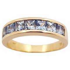 Blue Sapphire  Ring set in 18 Karat Rose Gold Settings