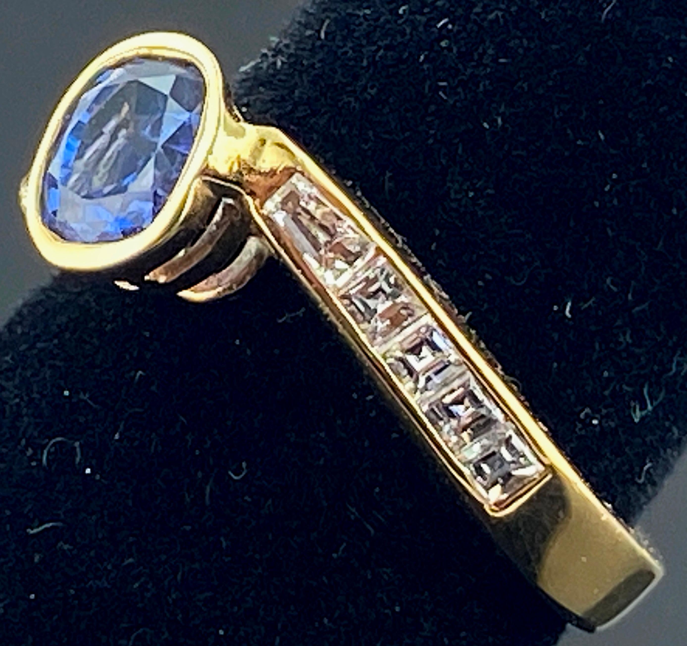 14 karat gold sapphire ring