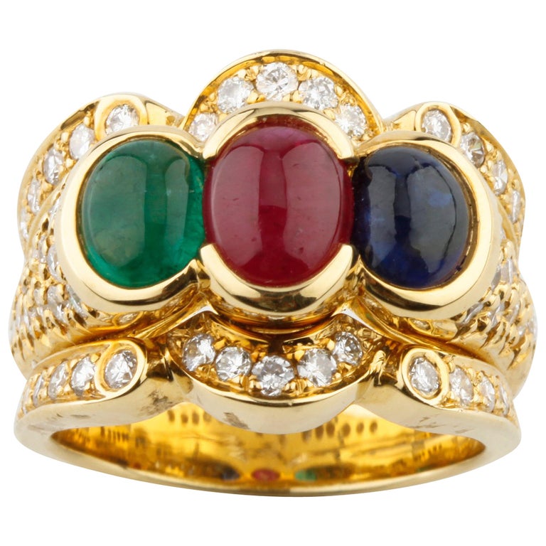 Bague émeraude carrée élégante en or jaune 18 carats | Modèle 2975Y | Bijoux PIERRE